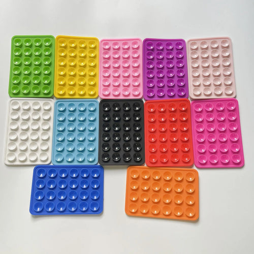 Double Side Silicone Suction Pad For Mobile Phone Holder Fixture Suction Cup Backed Adhesive Rubber Sucker Pad For Fixed Pad