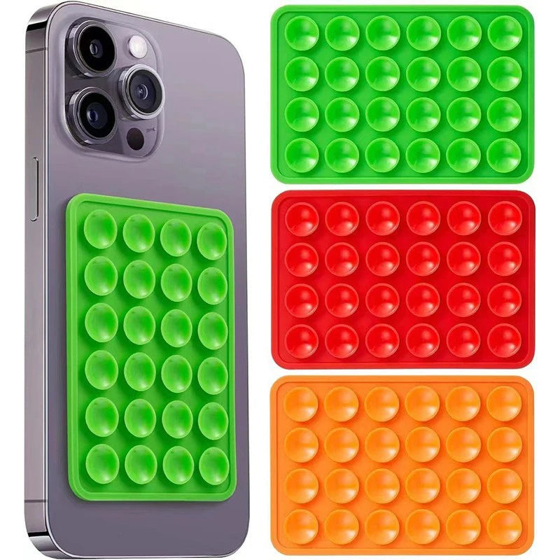 Prevents your phone from slipping or falling. Strong hold on most surfaces—no glue, no mess