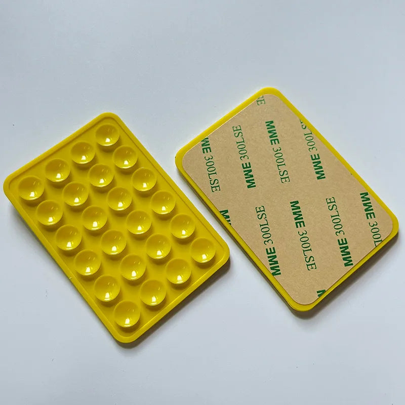 Double Side Silicone Suction Pad For Mobile Phone Holder Fixture Suction Cup Backed Adhesive Rubber Sucker Pad For Fixed Pad