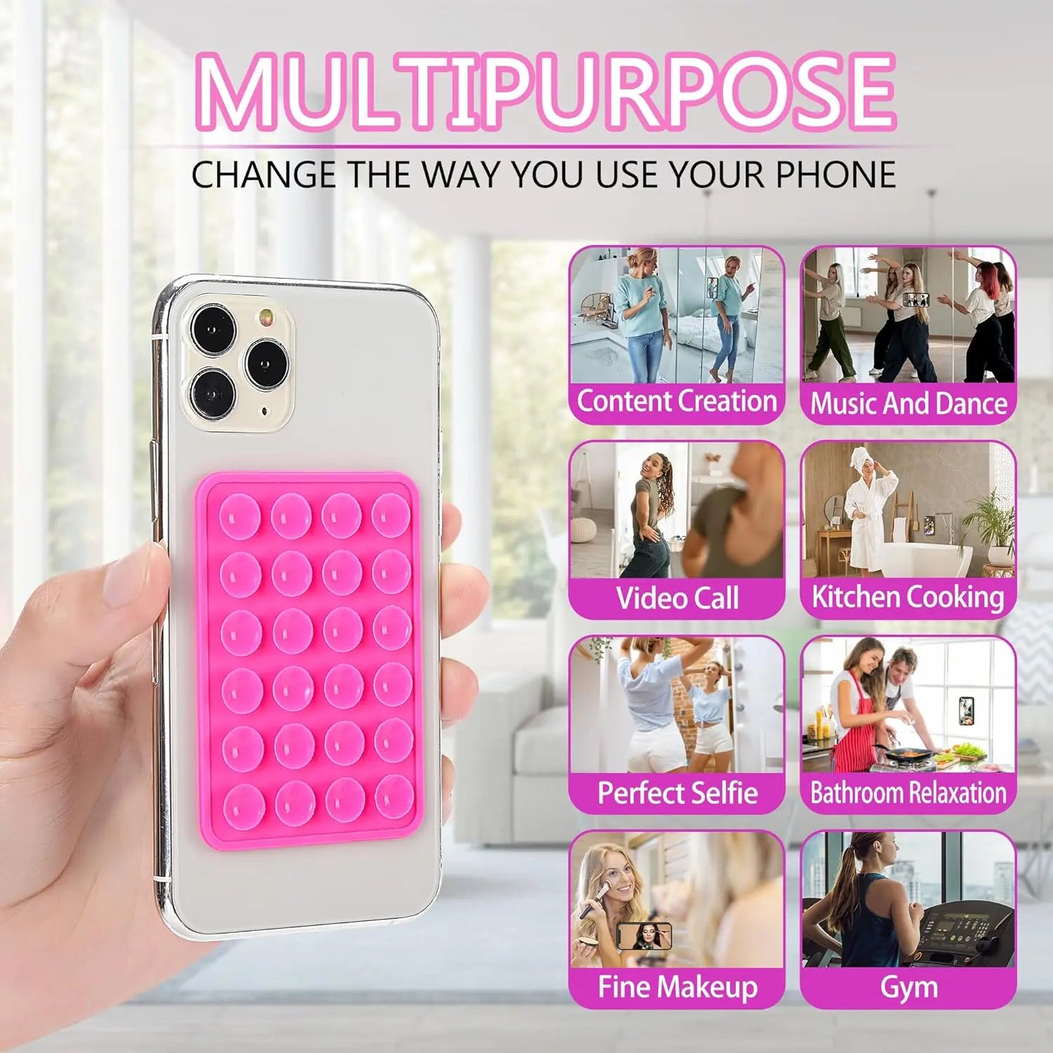 Double Side Silicone Suction Pad For Mobile Phone Holder Fixture Suction Cup Backed Adhesive Rubber Sucker Pad For Fixed Pad