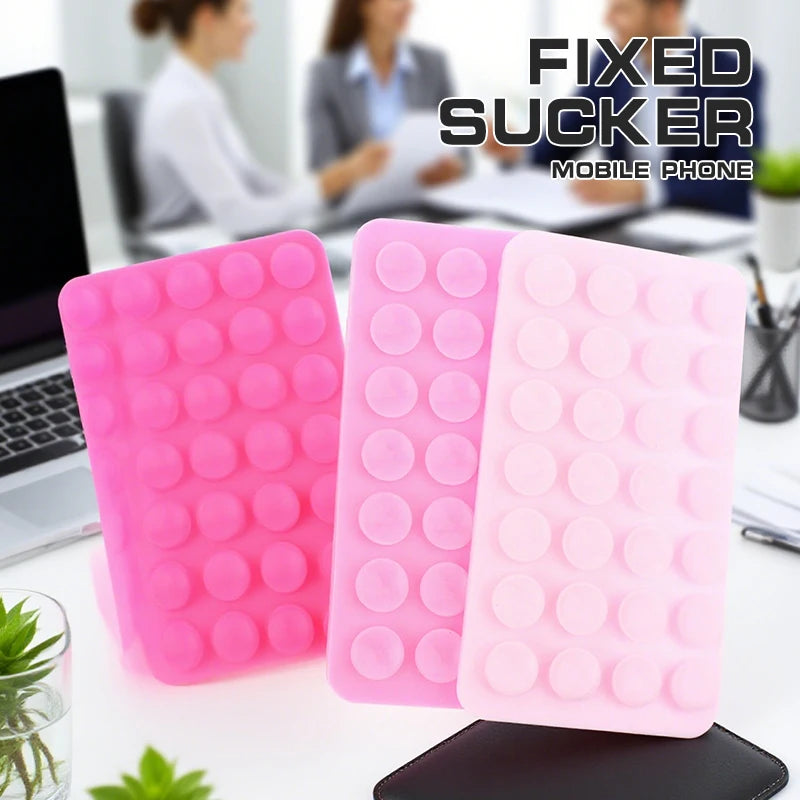 Prevents your phone from slipping or falling. Strong hold on most surfaces—no glue, no mess