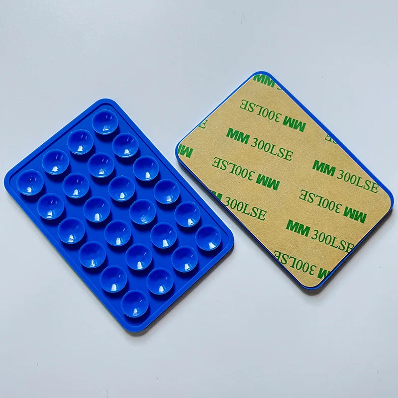 Double Side Silicone Suction Pad For Mobile Phone Holder Fixture Suction Cup Backed Adhesive Rubber Sucker Pad For Fixed Pad