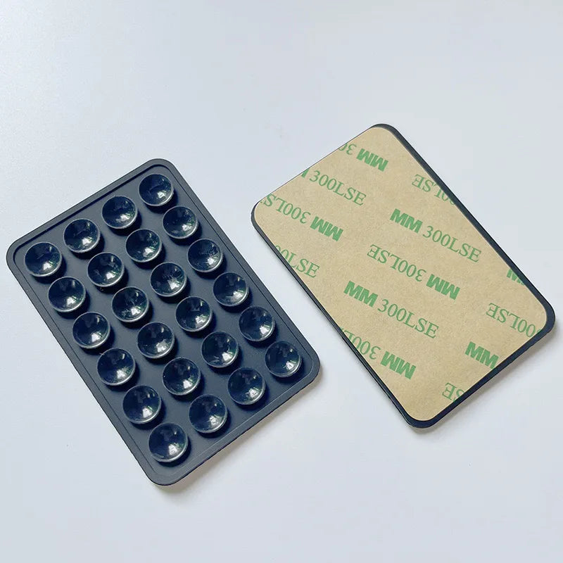 Double Side Silicone Suction Pad For Mobile Phone Holder Fixture Suction Cup Backed Adhesive Rubber Sucker Pad For Fixed Pad