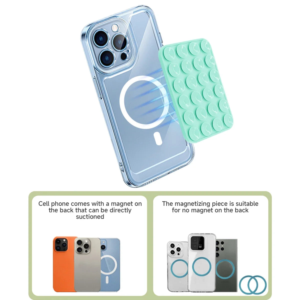 Double Side Silicone Suction Pad For Mobile Phone Fixture Suction Cup Backed Adhesive Silicone Rubber Sucker Pad For Fixing Tool