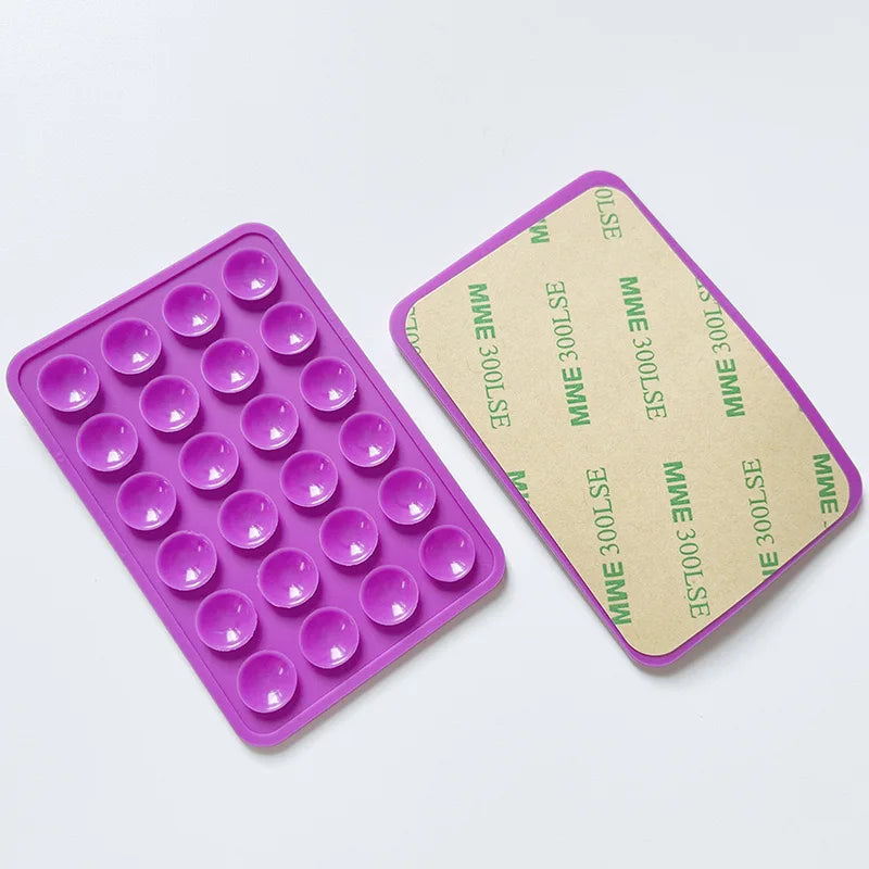 Double Side Silicone Suction Pad For Mobile Phone Holder Fixture Suction Cup Backed Adhesive Rubber Sucker Pad For Fixed Pad