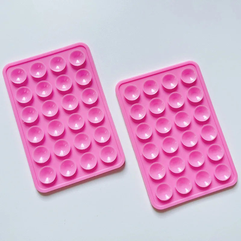 Double Side Silicone Suction Pad For Mobile Phone Holder Fixture Suction Cup Backed Adhesive Rubber Sucker Pad For Fixed Pad