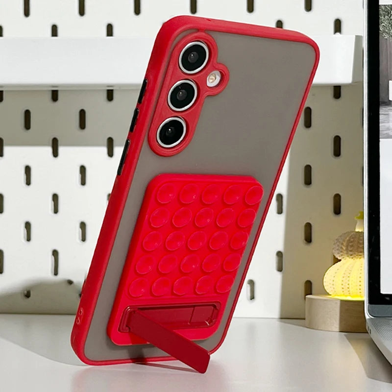 1/2PCS Double Side Silicone Pad For Mobile Phone Fixture Suction Cup Backed Adhesive Silicone Rubber Sucker Pad For Fixed Pad