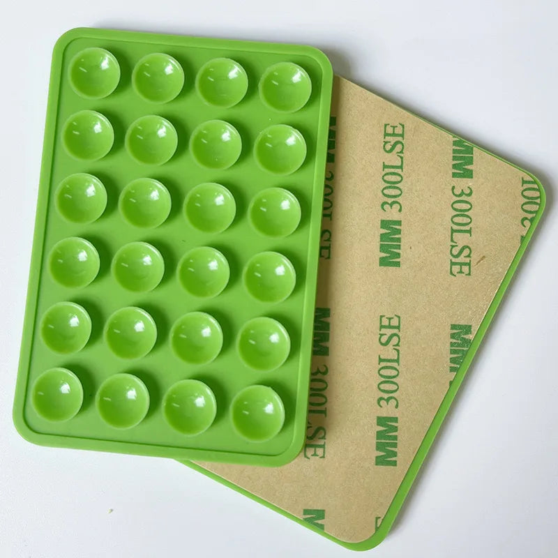 Double Side Silicone Suction Pad For Mobile Phone Holder Fixture Suction Cup Backed Adhesive Rubber Sucker Pad For Fixed Pad